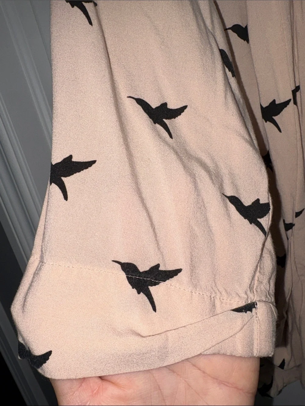 I Love H81 Blush Pink Open-Front Bird Print Cardigan Size Medium